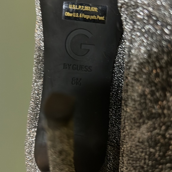 GUESS | Sparkle Sock Boot in Carbon (Black) with Silver Sparkle - Picture 16 of 16